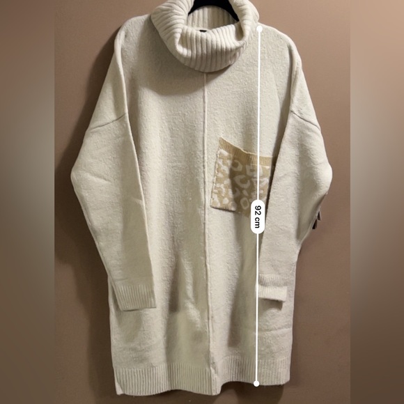 NWT Design Lab Ladies XL Beige Turtleneck Sweater Dress - Picture 16 of 16